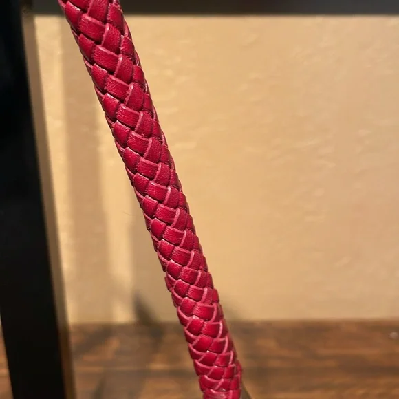 Brighton Vintage Red Leather Shoulder Bag with Matching Wallet EUC - Picture 5 of 12